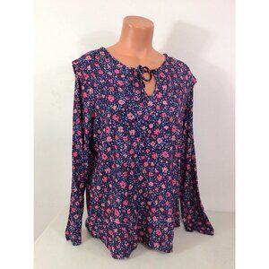 Woolovers Floral Blouse Shirt Womens Large New